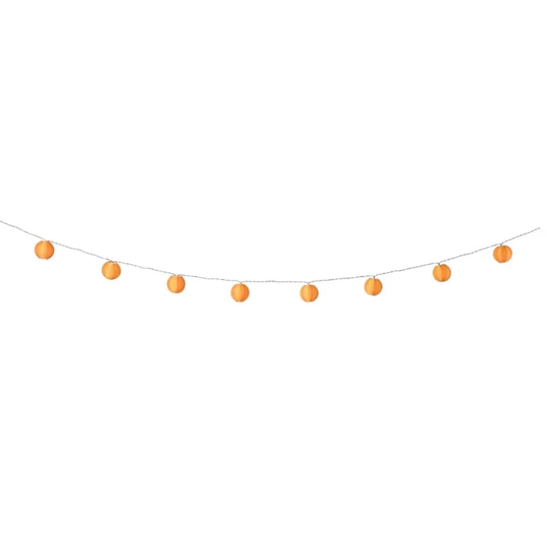 Slinger met 10 solar lampjes - oranje - 4 meter