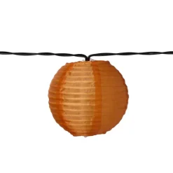 Slinger met 10 solar lampjes - oranje - 4 meter