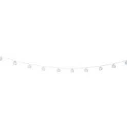 Slinger met 10 solar lampjes - zwart - 380 cm