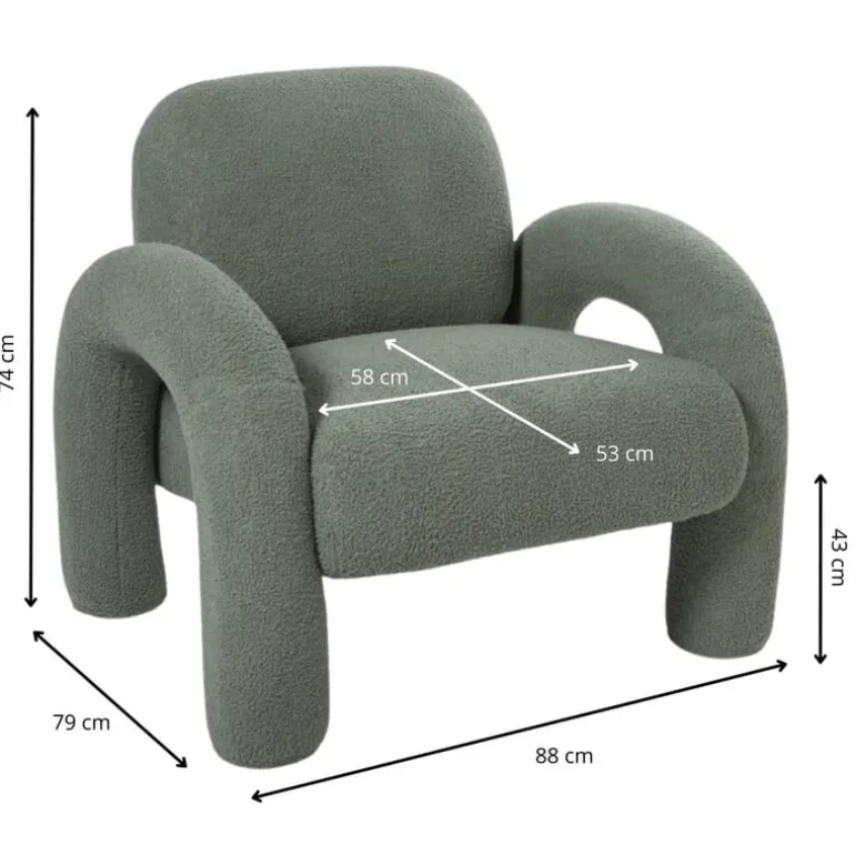 Sofa Marilyn - groen - 74x88x79 cm