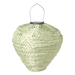 Solar barok lampion druppel - groen - ø28x30 cm