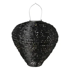 Solar barok lampion druppel - zwart - ø28x30 cm