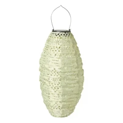 Solar barok lampion ovaal - groen - ø20x42 cm