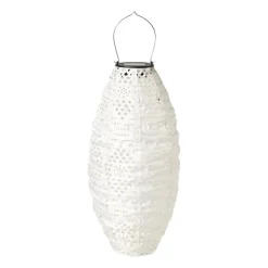 Solar barok lampion ovaal - wit - ø20x42 cm
