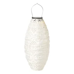 Solar barok lampion ovaal - wit - ø20x42 cm
