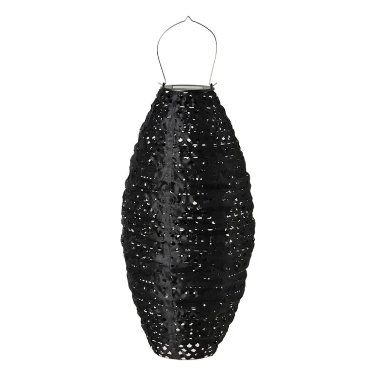 Solar barok lampion ovaal - zwart - ø20x42 cm