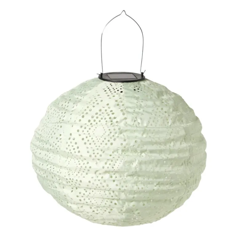 Solar barok lampion rond - groen - ø30 cm