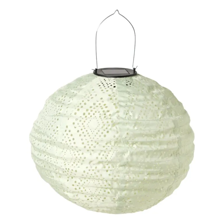 Solar barok lampion rond - groen - ø30 cm