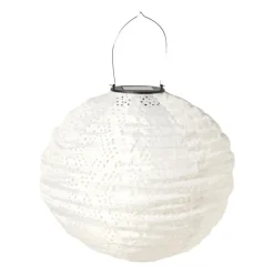 Solar barok lampion rond - wit - ø30 cm