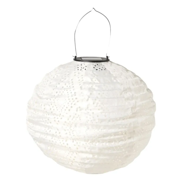 Solar barok lampion rond - wit - ø30 cm