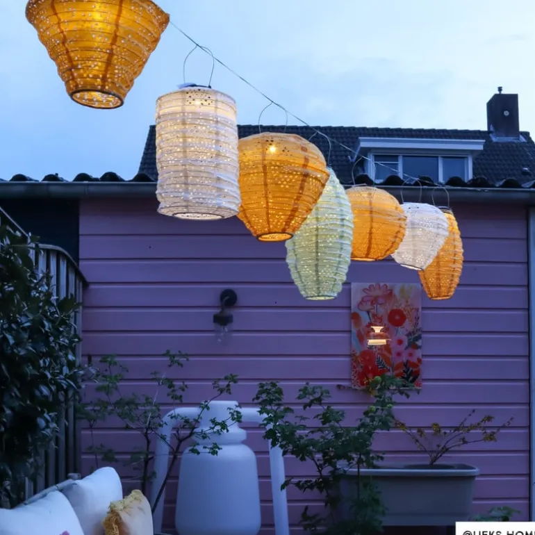 Solar barok lampion rond - wit - ø30 cm
