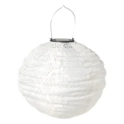 Solar barok lampion rond - wit - ø30 cm