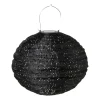 Solar barok lampion rond - zwart - ø30 cm