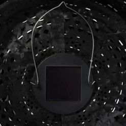 Solar barok lampion rond - zwart - ø30 cm