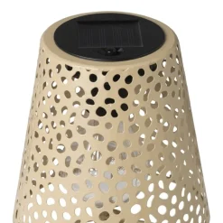 Solar tuinlamp op voet - beige - ø13x28 cm