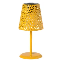 Solar tuinlamp op voet - geel - ø13x28 cm