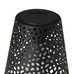 Solar tuinlamp op voet - zwart - ø13x28 cm