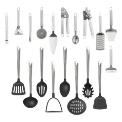 Spaghettilepel London - zilverkleurig - 34 cm