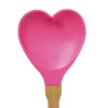 Spatel hartje - roze/bruin