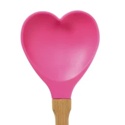 Spatel hartje - roze/bruin