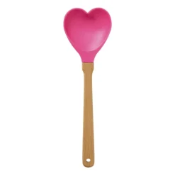 Spatel hartje - roze/bruin