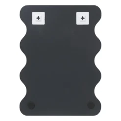 Spiegel organisch met golfrand - zilverkleurig - 50x37 cm