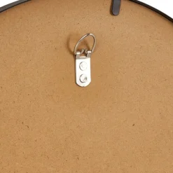 Spiegel rond met metalen lijst - zwart - ø30 cm