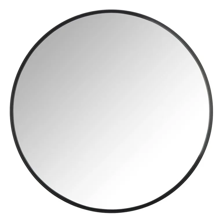 Spiegel rond met metalen lijst - diameter 60 cm