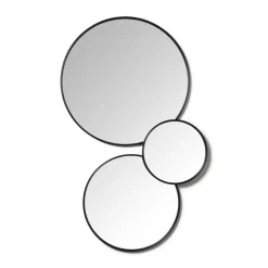 Spiegel rond met metalen lijst - diameter 60 cm