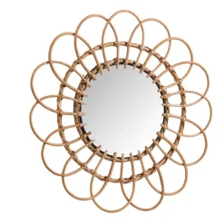 Spiegel rotan lijst - 50 cm