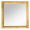 Spiegel rotan vierkant - bruin - 40.5x40.5 cm