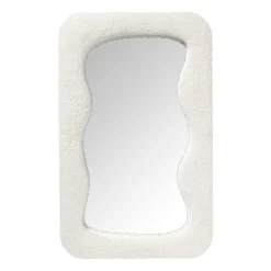 Spiegel wave teddy - wit - 60x37 cm