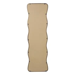 Spiegel XL met golfrand - bruin - 165x50 cm