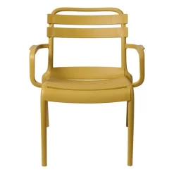 Stapelbare tuinfauteuil Napoli - geel - 75.5x68x65 cm