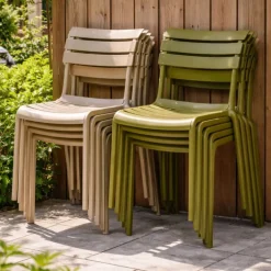 Stapelbare tuinstoel Napoli - taupe - 83x55x48 cm
