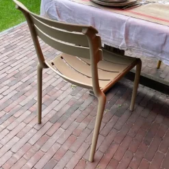 Stapelbare tuinstoel Napoli - taupe - 83x55x48 cm