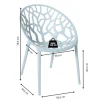 Stapelbare tuinstoel Palma - blauw - 78.5x58x59.5 cm