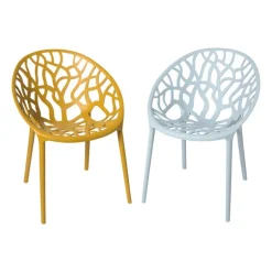Stapelbare tuinstoel Palma - blauw - 78.5x58x59.5 cm