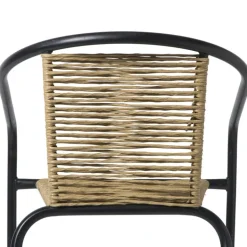 Stapelbare tuinstoel Tim - bruin/zwart - 73x53x62 cm