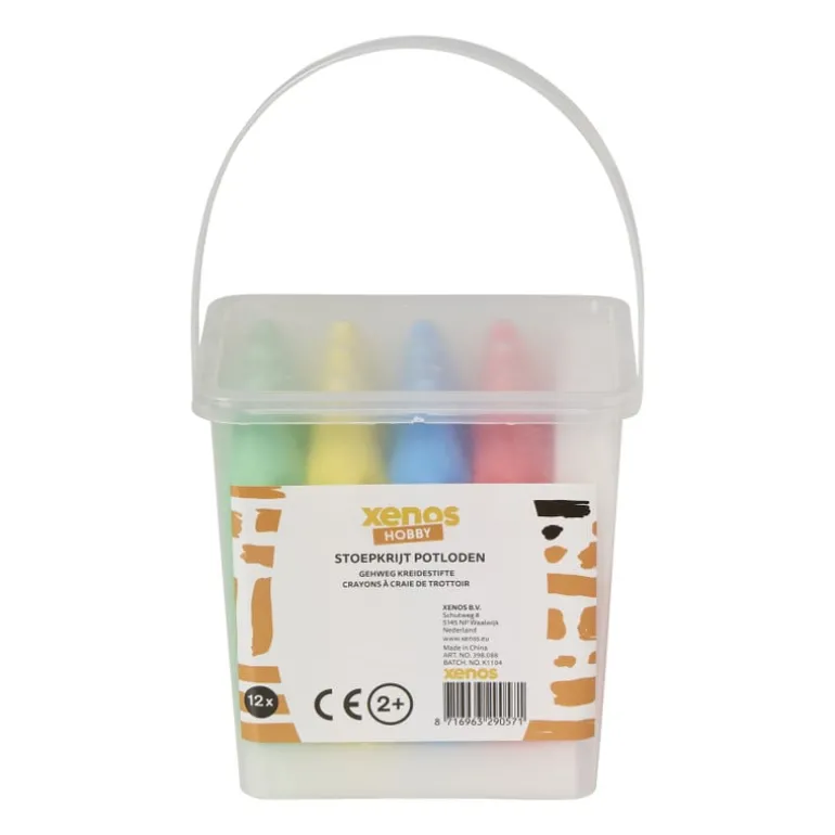 Stoepkrijt potloden - multikleur - set van 12