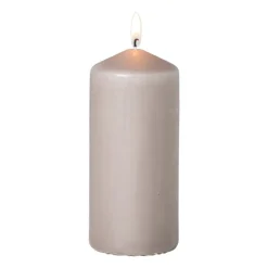 Stompkaars glad - beige - ø6x13 cm