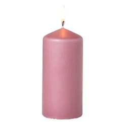 Stompkaars glad - roze - ø6x13 cm