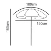 Strandparasol Tess - blauw - ø150x180 cm