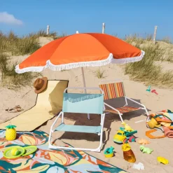 Strandparasol Tess - oranje - ø150x180 cm
