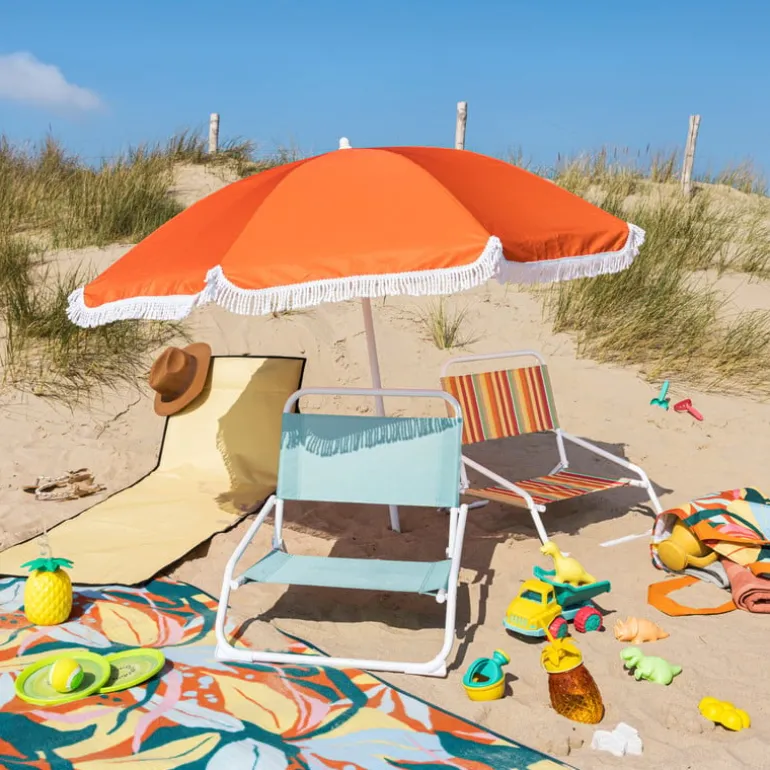 Strandparasol Tess - oranje - ø150x180 cm