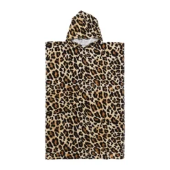 Strandponcho luipaard - multikleur - 75x220 cm