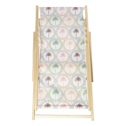 Strandstoel palmbomen - multikleur - 92x82x58 cm