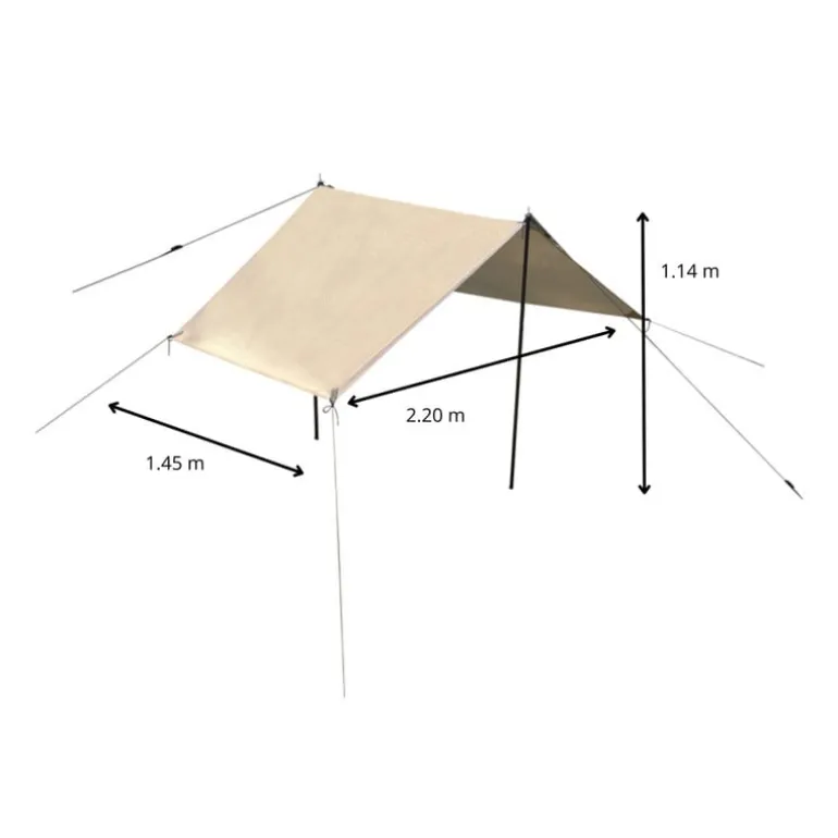 Strandtent/tarp - 220x145x114 cm