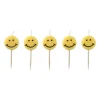 Taartkaarsjes smiley - set van 5 - ø10x2.5 cm