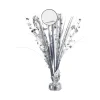 Tafeldecoratie happy birthday - zilverkleurig - 42 cm